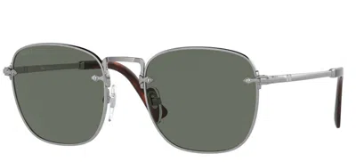 Pre-owned Persol Po 2490s Ruthenium/green Polarized (513/58) Sunglasses