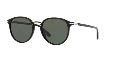 Pre-owned Persol Po 3210s Black/grey Green 51/21/145 Men Sunglasses