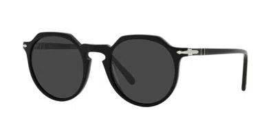 Pre-owned Persol Po 3281s Black/dark Grey Polarized (95/48) Sunglasses In Gray
