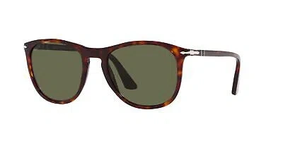 Pre-owned Persol Po 3314s Havana/green 57/20/145 Unisex Sunglasses