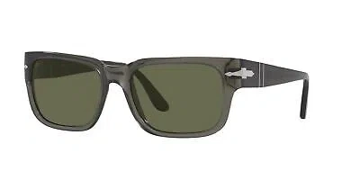 Pre-owned Persol Po 3315s Clear Gray/green 55/19/145 Men Sunglasses