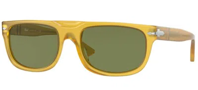 Pre-owned Persol Po 3316s Terra Di Siena/blue Shaded Polarized (96/s3) Sunglasses