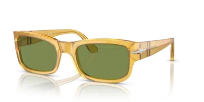 Pre-owned Persol Po 3326s Honey/green (204/4e) Sunglasses