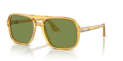 Pre-owned Persol Po 3328s Honey/green (204/4e) Sunglasses