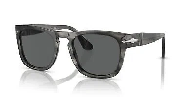 Pre-owned Persol Po 3333s Striped Grey/ Grey 54/20/145 Unisex Sunglasses In Gray