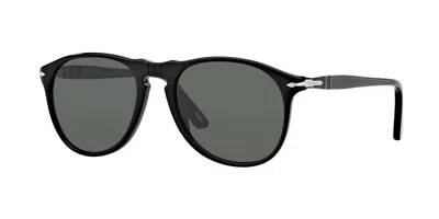 Pre-owned Persol Po 9649s Black/grey Green Polarized (95/58) Sunglasses