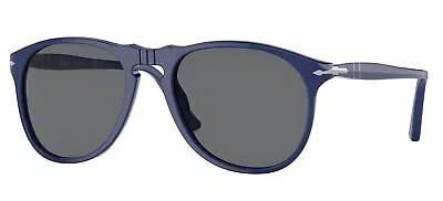 Pre-owned Persol Po 9649s Blue/ Grey 55/18/145 Unisex Sunglasses In Gray