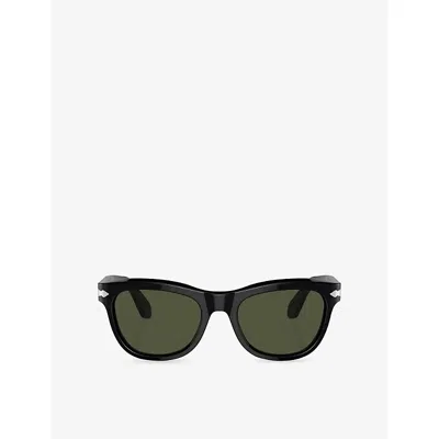 Persol Po0086s Pillow-shape Acetate Sunglasses In Black