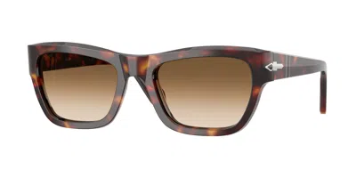Persol Po0091s 24/51 Men's Sunglasses Tortoiseshell Size 53 In Brown