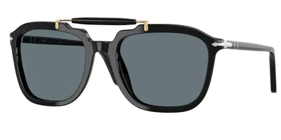Persol Po0203s Polarized 95/3r Men's Sunglasses Black Size 55