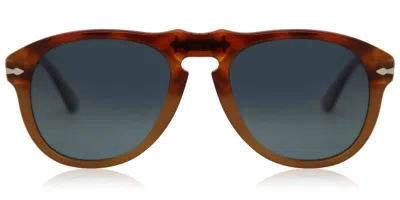 Persol Po0649 Polarized 1025s3 Men's Sunglasses Tortoiseshell Size 54 In Red