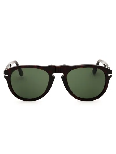 Persol Po0649 Sunglasses In 95/31 - Black/crystal Green