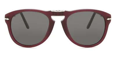 Persol Po0714 Folding 1216b1 Men's Sunglasses  Size 54 In Burgundy
