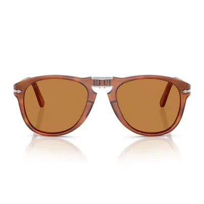 Persol Po0714sm Steve Mcqueen 96/73 Terra Di Siena Sunglasses In Orange