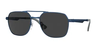 Persol Po1004s Asian Fit Polarized 115248 Men's Sunglasses Blue Size 55 In Black