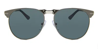 Persol Po1016s 513/r5 Men's Sunglasses Gunmetal Size 55 In Gray