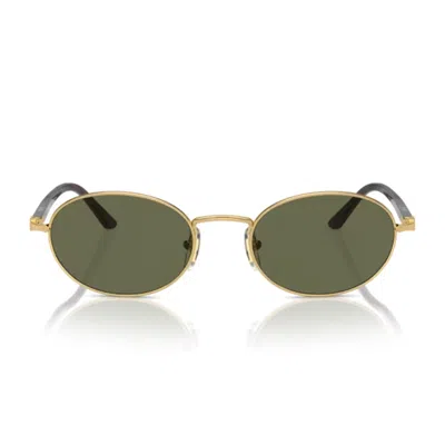 Persol Womens Gold Po1018s Ida Round-frame Metal Sunglasses In Polar Green