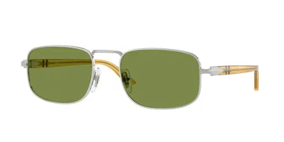 Persol Po1027s 518/4e Men's Sunglasses Silver Size 56 In Green