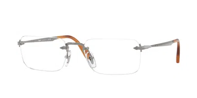 Persol Po1030v Luc Men's Glasses, Gunmetal, Size 55 In Gray