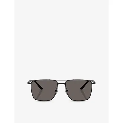 Persol Po1031s Square-frame Metal Sunglasses In Gray