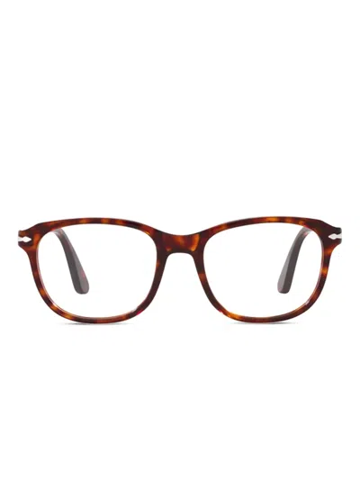 Persol Po1935v Tortoiseshell Rectangle Glasses In Brown