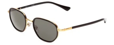 Pre-owned Persol Po2471s Unisex Retro Designer Sunglasses Gold/black/polarized Green 50 Mm In Multicolor