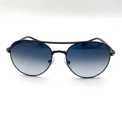 Pre-owned Persol Po2477s Sunglasses 1078/32 Black/grey Gradient Blue Lens 54mm