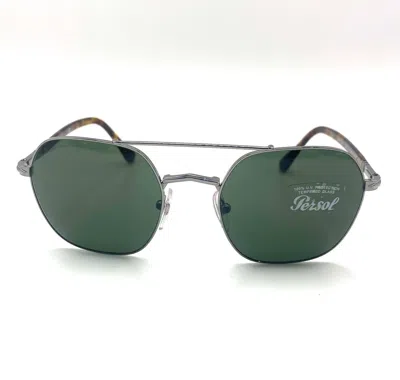 Pre-owned Persol Po2483s Sunglasses 513/31 Gunmetal/green Lens 52mm