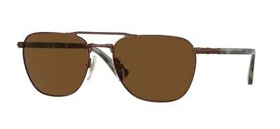 Pre-owned Persol Po2494s 114857 Brown Polar Brown Polarized 55 Mm Men's Sunglasses