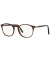 Persol Po3007v Men's Square Eyeglasses In Havana