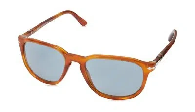 Pre-owned Persol Po3019s Square Sunglasses 55 Mm Light Havana/blue