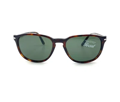 Pre-owned Persol Po3019s Sunglasses 24/31 Havana/green Lens 55mm