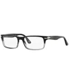 Persol Po3050v Men's Rectangle Eyeglasses In Black Grad