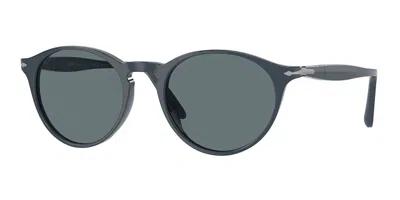 Persol Po3092sm Polarized 90693r Men's Sunglasses Blue Size 50 In Faded Blue