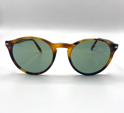 Pre-owned Persol Po3092sm Sunglasses 9058/52 Tortoise Brown/green Lens 50mm