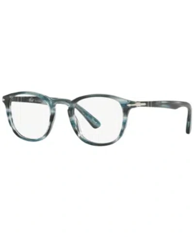 Persol Po3143v Men's Rectangle Eyeglasses In Gray