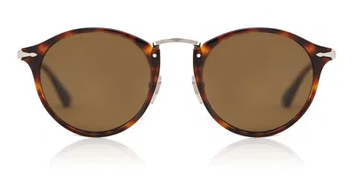 Persol Po3166s Calligrapher Polarized 24/57 Men's Sunglasses Tortoiseshell Size 51 In Brown