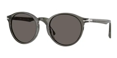 Persol Po3171s 1103b1 Men's Sunglasses Grey Size 52 In Metallic
