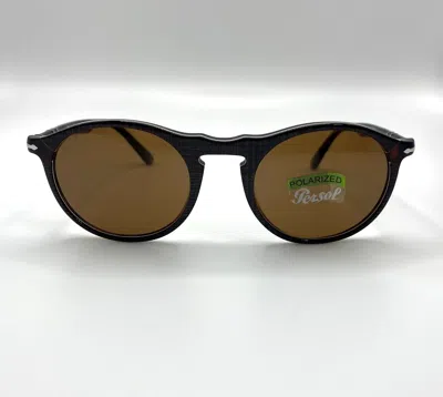 Pre-owned Persol Po3204sm Sunglasses 1091/an P. Galles Brown/brown Polarized Lens 51mm