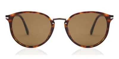 Persol Po3210s Polarized 24/57 Men's Sunglasses Tortoiseshell Size 54 In Brown