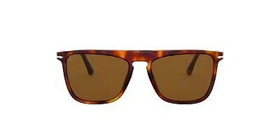 Pre-owned Persol Po3225s Rectangular Sunglasses Havana/brown Polarized 56 Millimeters