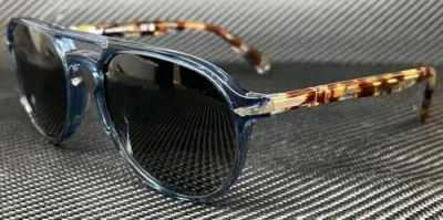 Pre-owned Persol Po3235s 120271 Transparent Navy Men's 55 Mm Sunglasses