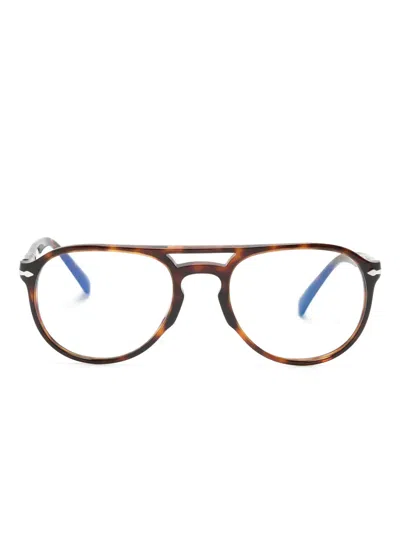 Persol Po3235s Pilot-frame Optical Glasses In Brown