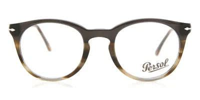 Persol Po3259v Men's Glasses, Brown, Size 48 In Striped Brown Grey