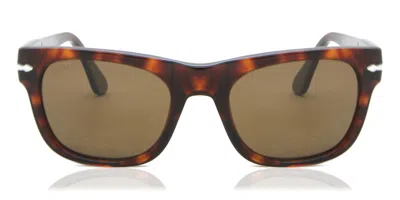Persol Po3269s Polarized 24/57 Men's Sunglasses Tortoiseshell Size 52 In Dark Havana
