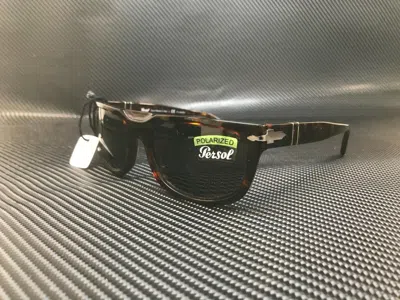 Pre-owned Persol Po3271s 24 48 Havana Rectangle Square Men's 55 Mm Polarized Sunglasses