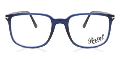 Persol Po3275v 181 Men's Glasses Blue Size 52 - Free Lenses - Blue Light Block Available In Shiny Cobalt Blue