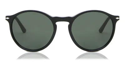 Persol Po3285s 95/31 Men's Sunglasses Black Size 52 In Green