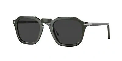 Pre-owned Persol Po3292s 118848 Dark Green Polar Black Polarized 50 Mm Unisex Sunglasses