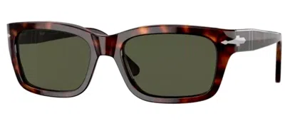 Pre-owned Persol Po3301s 24/31 54 Havana Green 54 Mm Men's Sunglasses